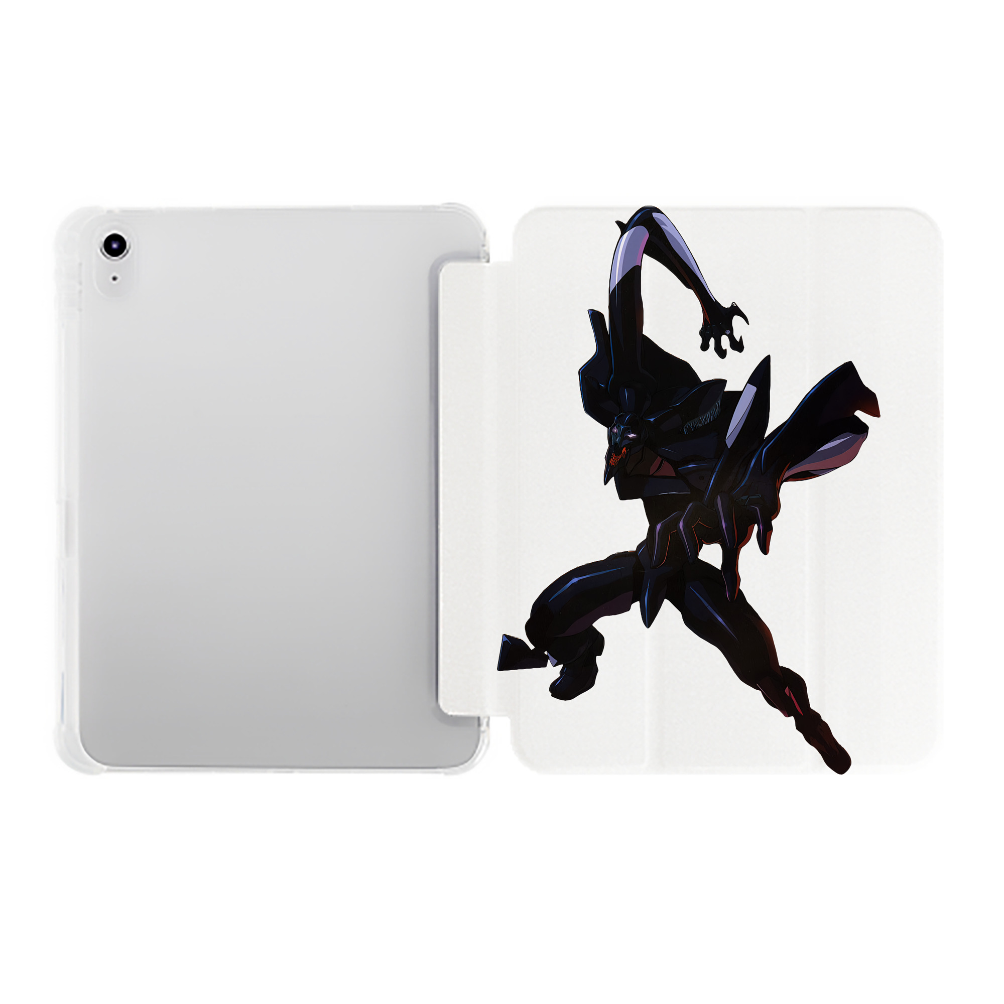 （画像用） EVA 新世紀エヴァンゲリオン IPad ケース ペン収納付き 三つ折りスタンド PUレザー×シリコン 対応機種9.5/10.5/10.9インチ